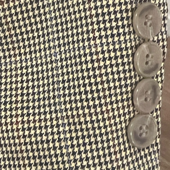 TASSO ELBA HOUNDSTOOTH SPORT COAT BLAZER JACKET BROWN MEN 40R - Picture 6 of 10